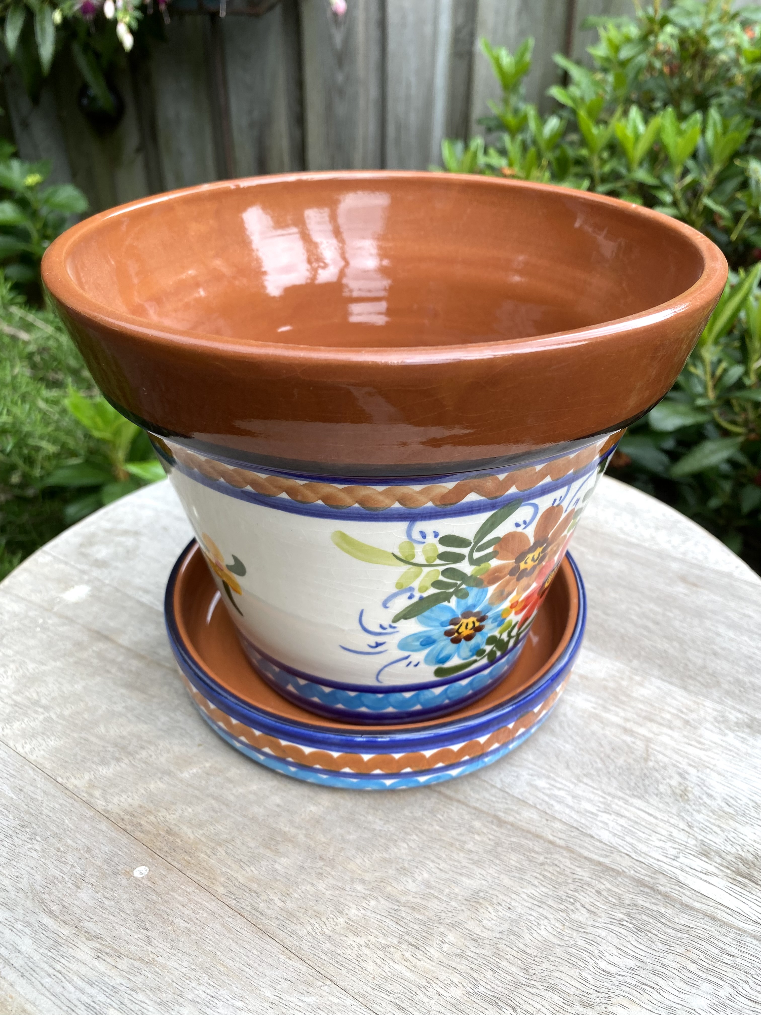 Bloempot met schotel (medium)
