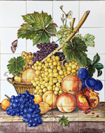 Wandtegeltableau Cesto de fruta (20 x 14x14cm)