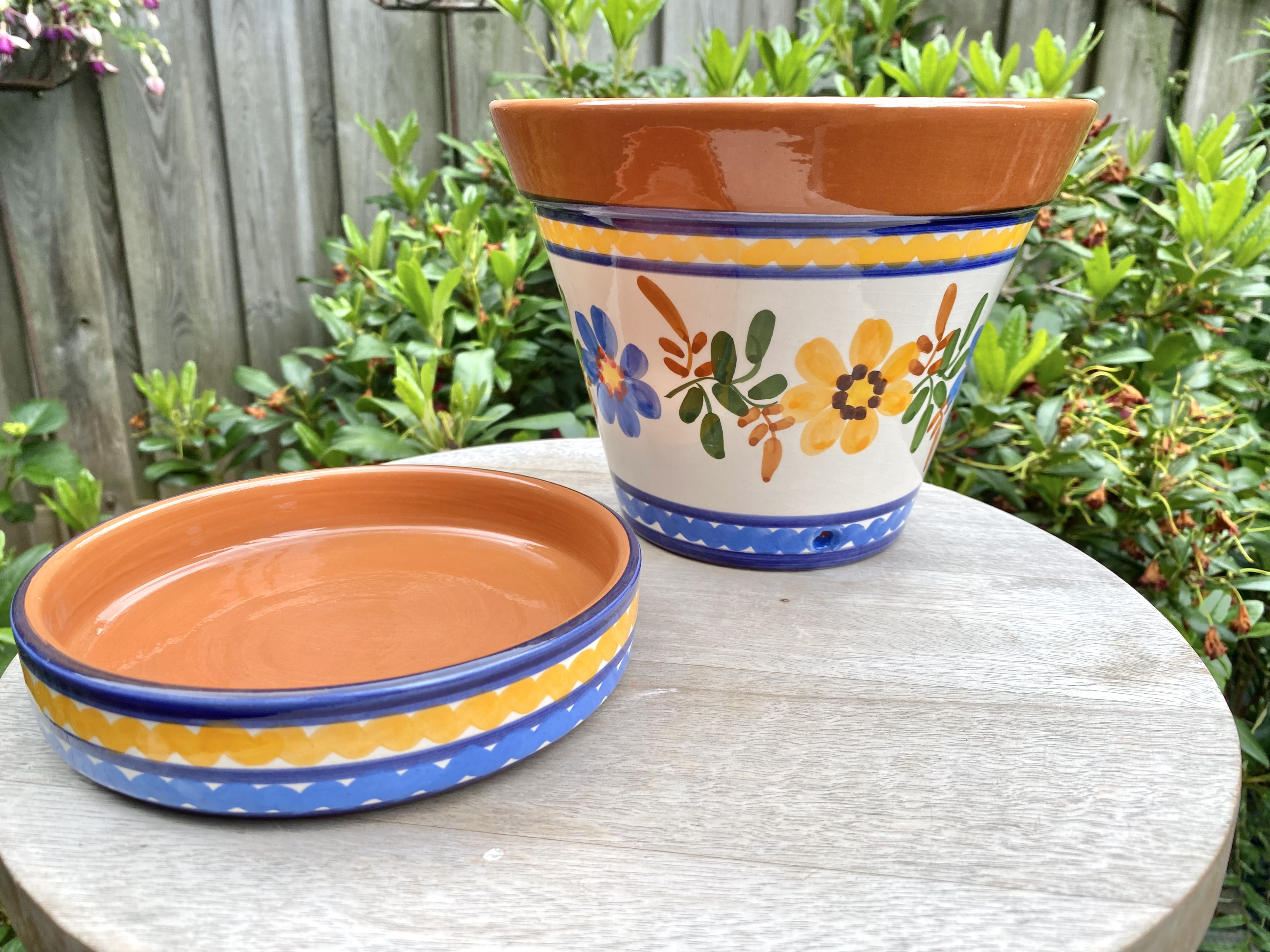 Bloempot met schotel (medium)