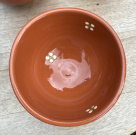 Handgemaakt Diep Rond Schaaltje | Mafra Bloemen | Portugees Aardewerk | Ø 10 x H 6 cm