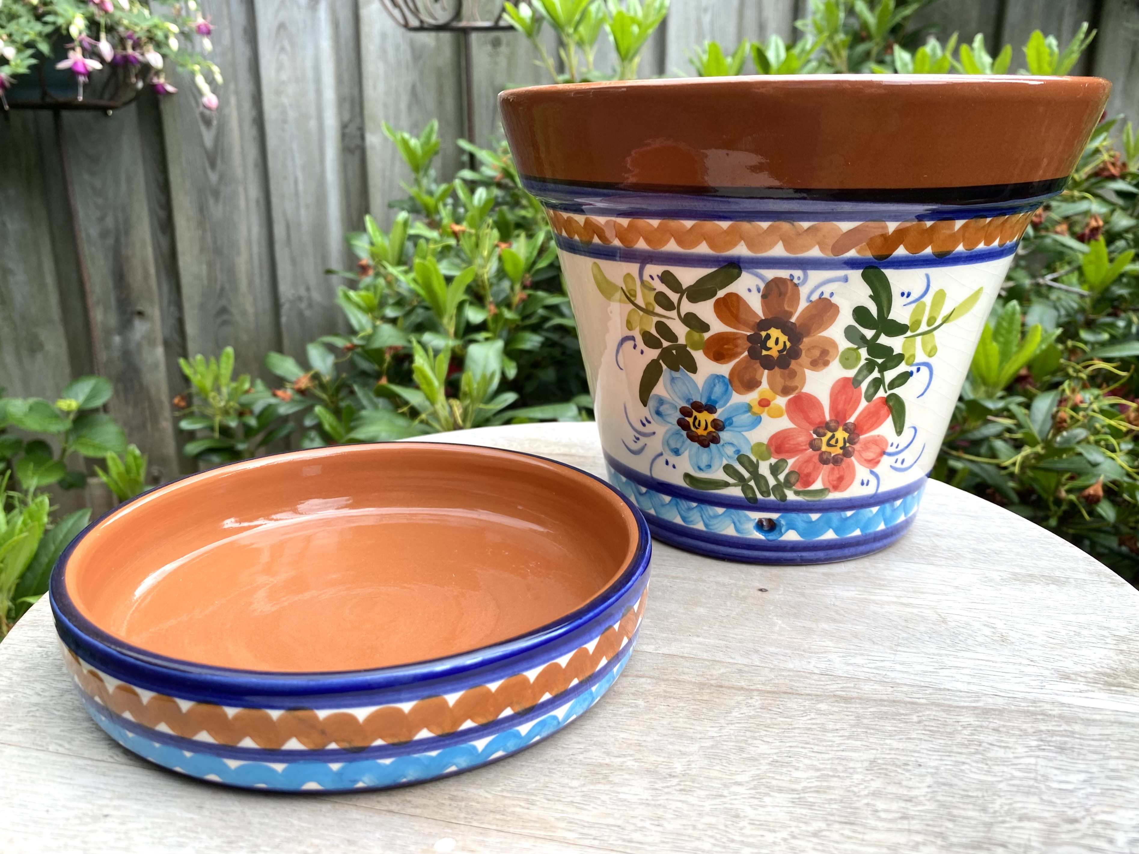 Bloempot met schotel (medium)