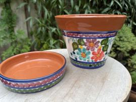 Bloempot met schotel (medium)