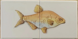 Wandtegeltableau Mero / visjes collectie (2 x 15x15cm)
