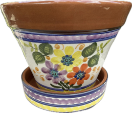 Bloempot met schotel (medium)