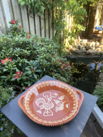Ronde schaal met handgrepen Ø34x6cm