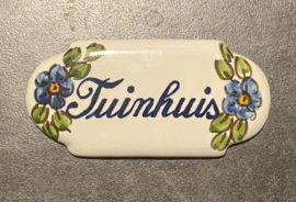 Keramisch deurbordje Tuinhuis (9x4,5cm)