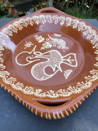 Ronde schaal met handgrepen Ø34x6cm