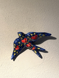 Keramische zwaluw met patroon 20x14cm