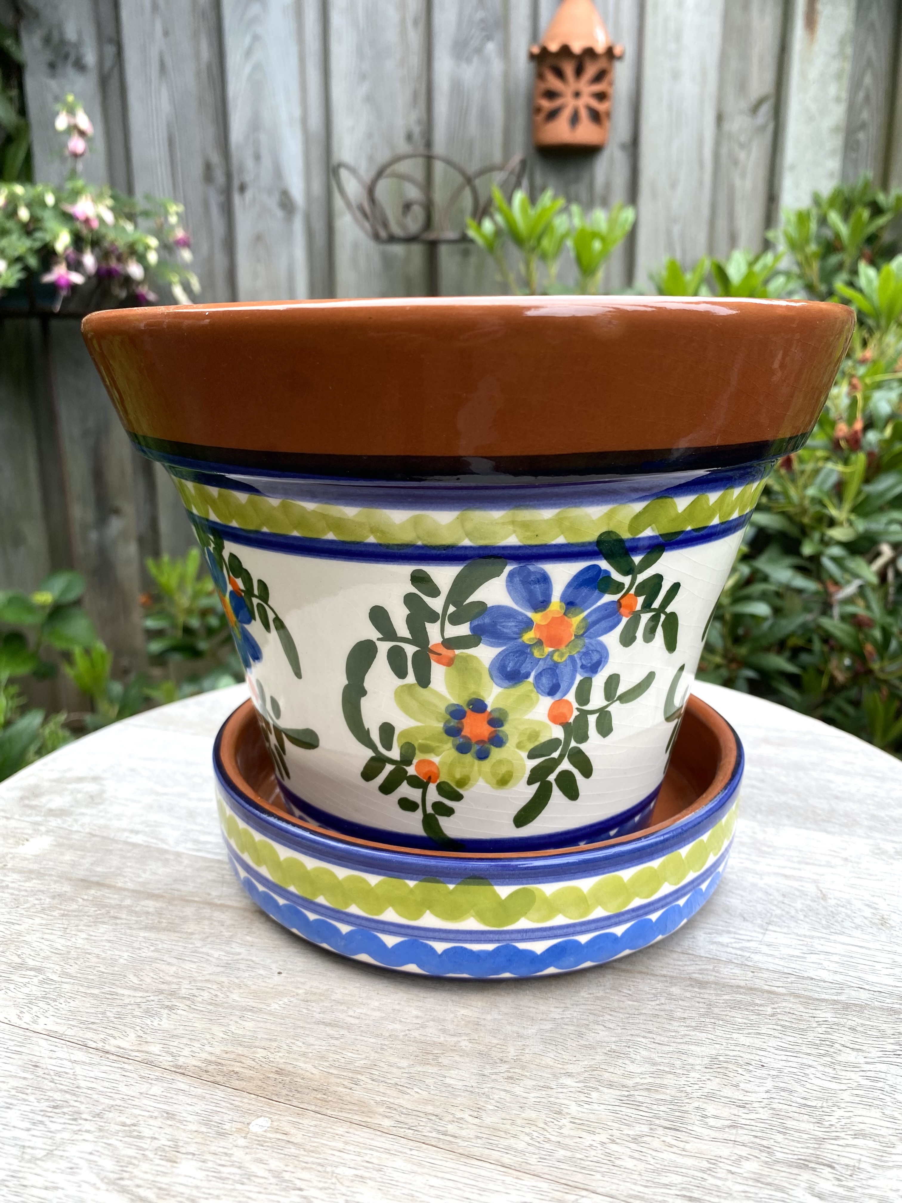 Bloempot met schotel (medium)