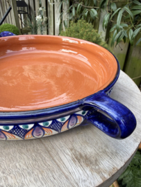 Handgemaakte Portugese Ovenschaal Rond Kleurrijk | 2-3 Personen | Alentejo