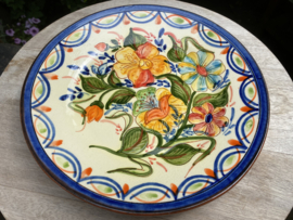 Bord met bloemen Ø24cm (jc-p4)