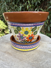 Bloempot met schotel (medium)