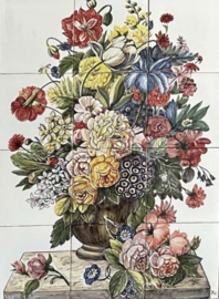 Handbeschilderd tegelpaneel Graciosa (12 tegels 14x14cm)