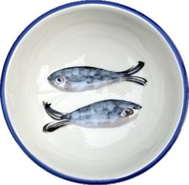 Rond schaaltje Ø10,5x4cm / Sardines / lavendel (R.136)