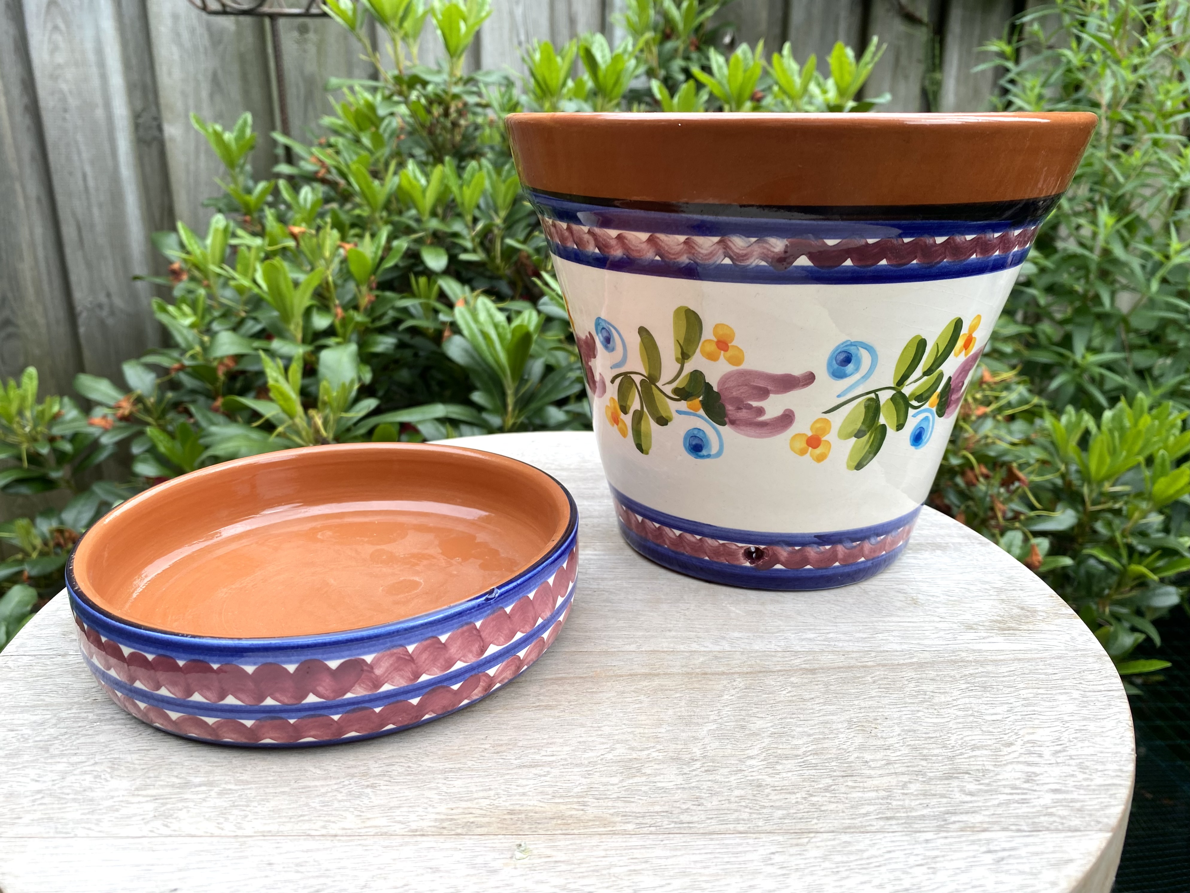 Bloempot met schotel (medium)