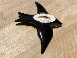 Keramische zwaluw met patroon 15,5x12cm