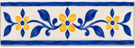 Keramische Randtegel Estoril Patroon | Smalle Afwerking Wandtegels | 15 x 5 cm