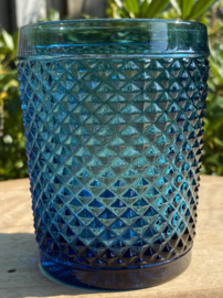 Waterglas blauw (Diamond - bicos) / Vista Alegre