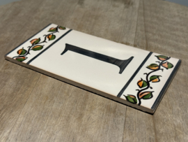 Keramische tegel Porto / cijfer 1 (15x7,5cm)