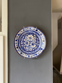 Bord blauw wit Ø24cm (jc-p4)