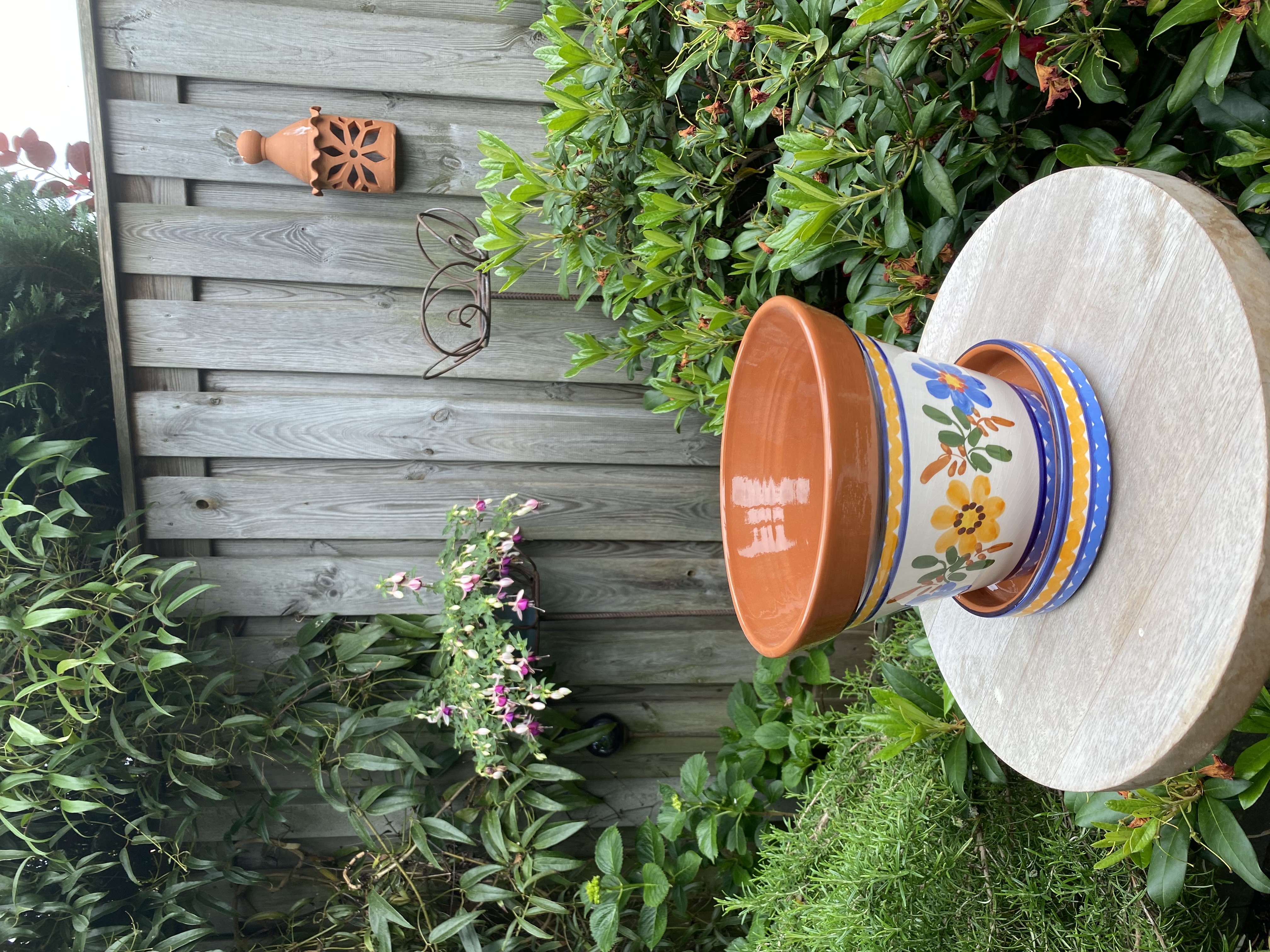 Bloempot met schotel (medium)