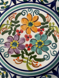 Portugees Tapasbordje Kleurrijk | Handgemaakt Keramiek Ø 18,5 cm