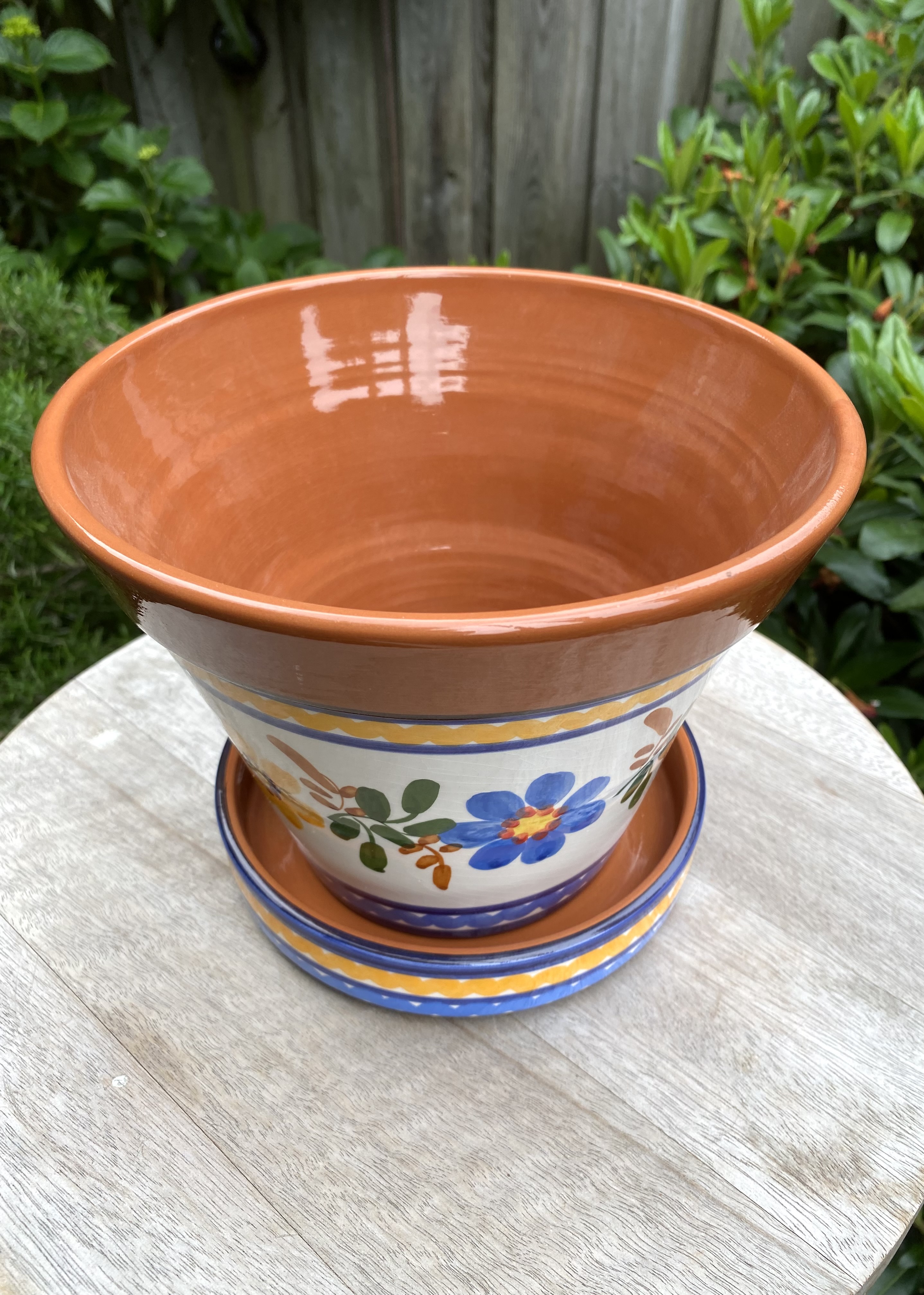 Bloempot met schotel (medium)