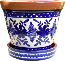 Bloempot met schotel (medium)