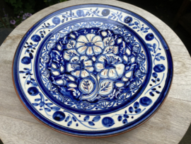 Bord blauw wit Ø24cm (jc-p4)
