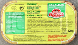 Stokvis (Bacalhau) in kikkererwten salade Ramirez 120 g.