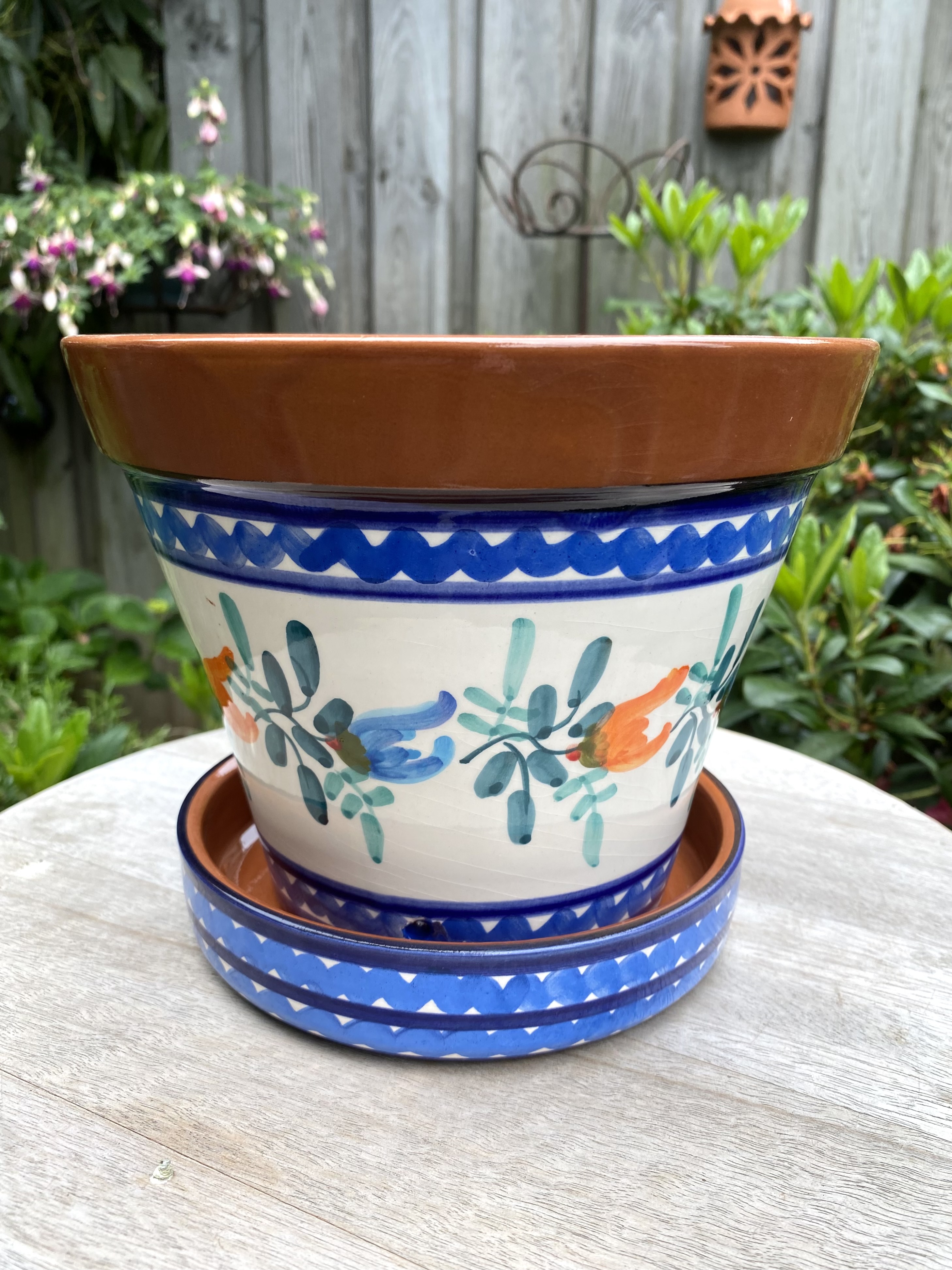 Bloempot met schotel (medium)