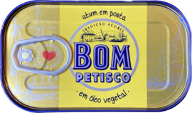 Portugese wilde tonijn in zonnebloemolie Bom Petisco/ Atum em óleo vegetal (120gr)