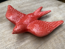Keramische zwaluw rood 16x12,5cm