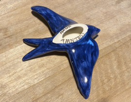 Keramische zwaluw met patroon 20x14cm