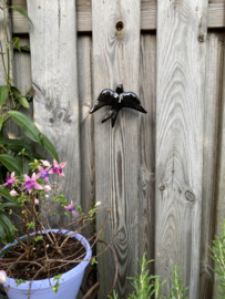 Keramische zwaluw zwart 16x12,5cm