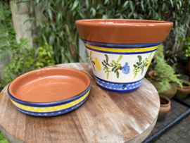 Bloempot met schotel (medium)