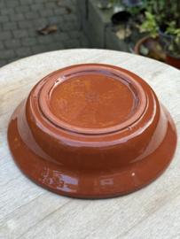 Handgemaakt Diep Bord Rond | Mafra Bloemen | Portugees Aardewerk | Ø 19,5 cm