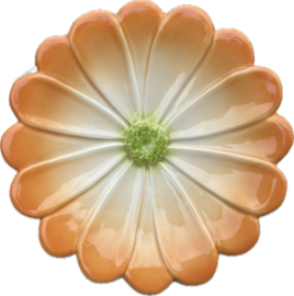 Reliëf bloem bord Ø21cm / Spaanse Margriet (R.25)