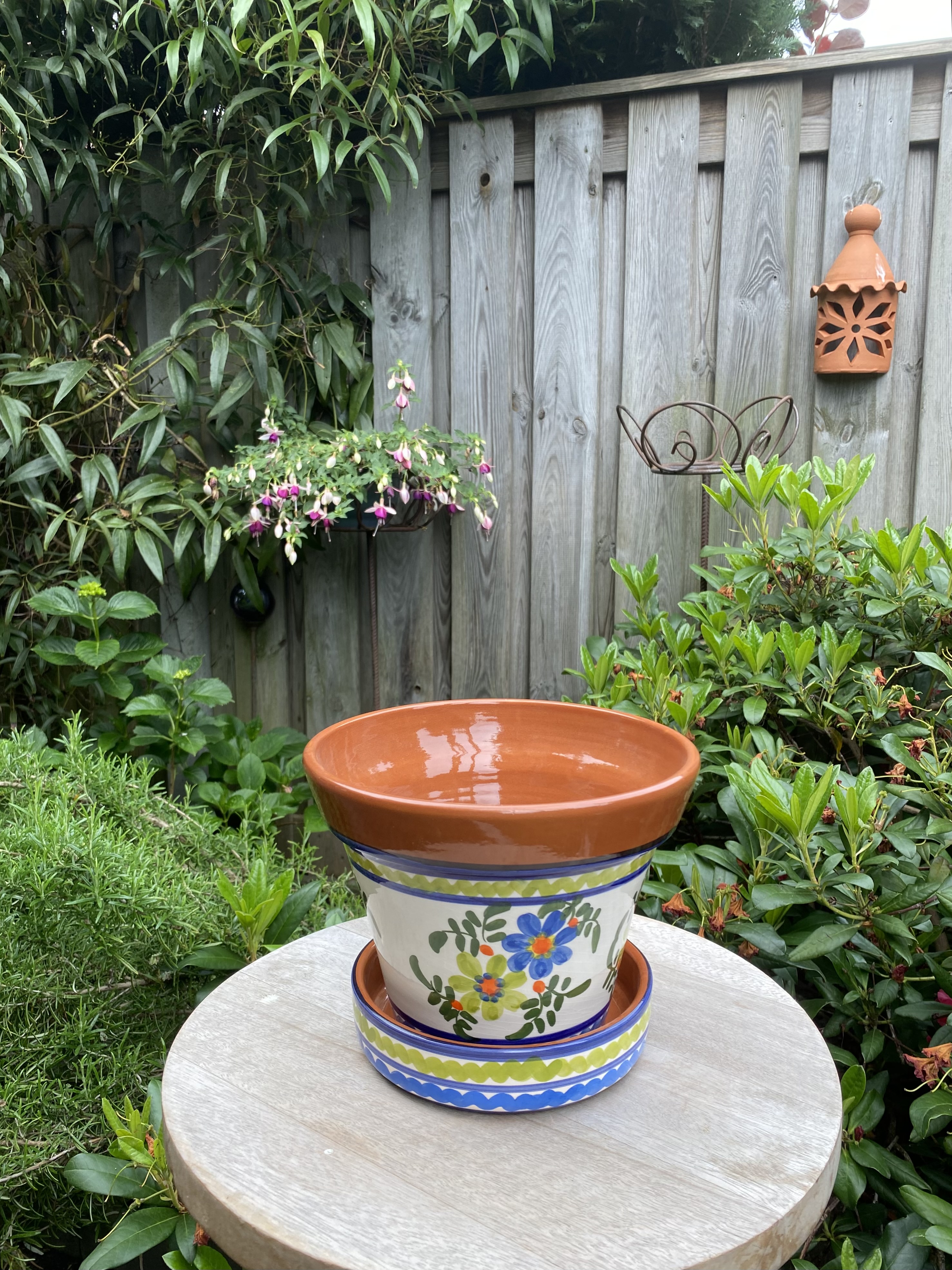Bloempot met schotel (medium)
