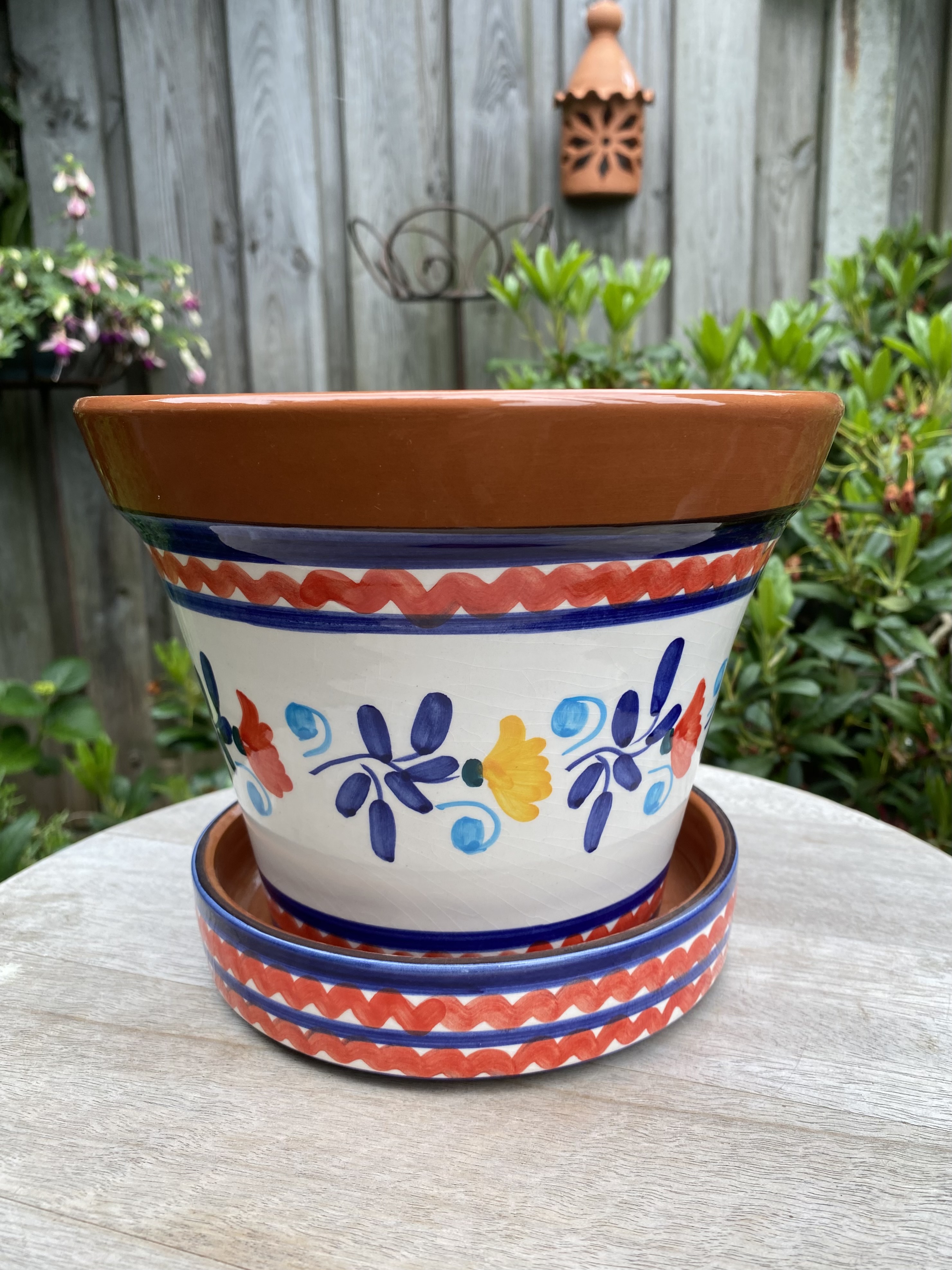 Bloempot met schotel (medium)
