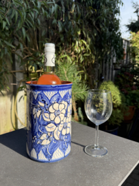 Wijnkoeler "Monsaraz" | Blauw-Wit | Handgemaakt Portugees Aardewerk | 21,5 cm