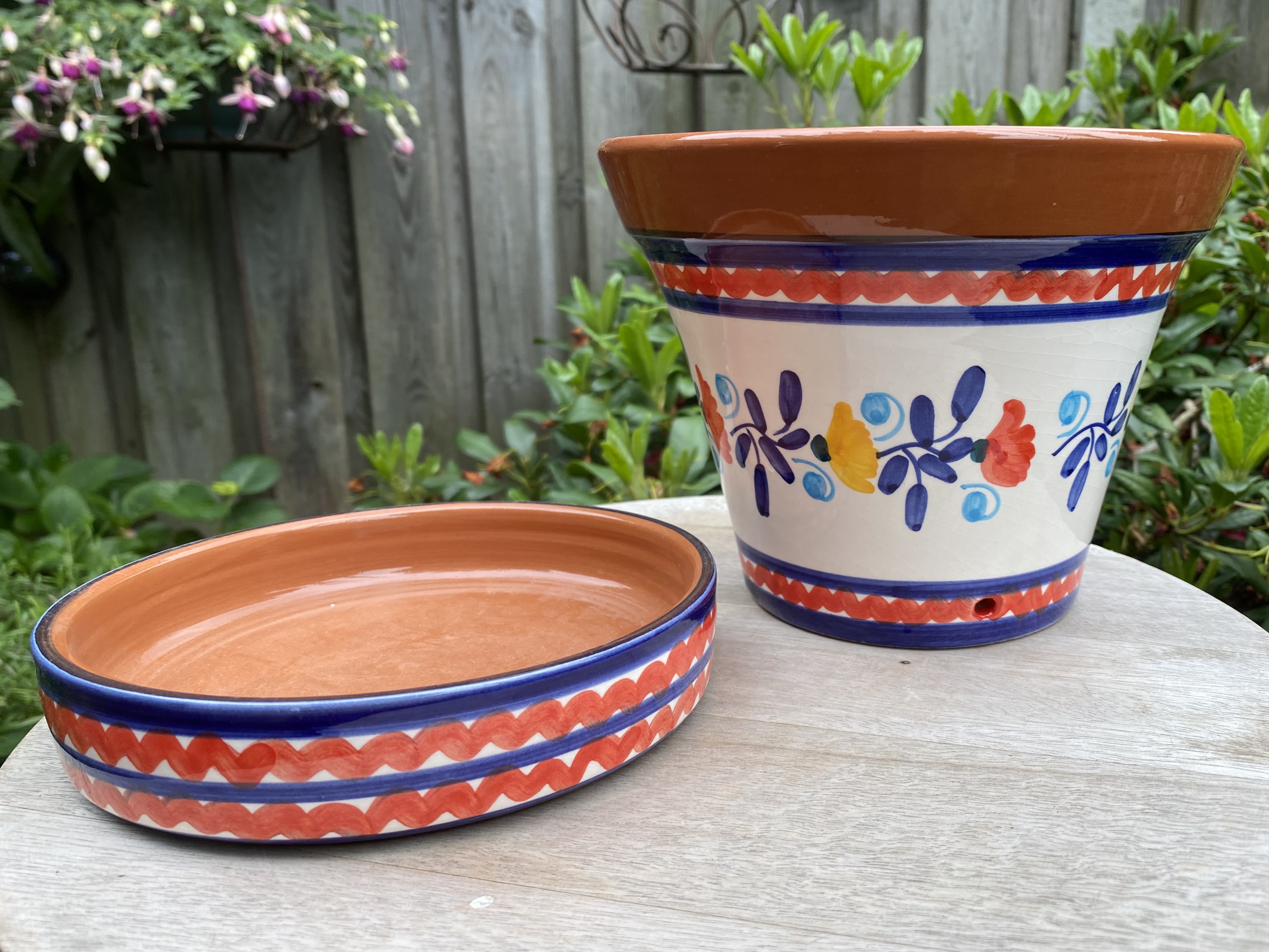 Bloempot met schotel (medium)