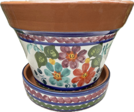 Bloempot met schotel (medium)