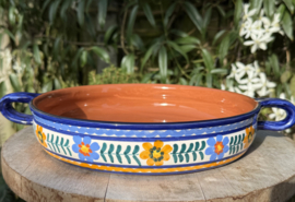 Handgemaakte Portugese Ovenschaal Rond Kleurrijk | 2-3 Personen | Alentejo
