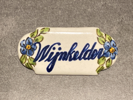 Keramisch deurbordje Wijnkelder (9x4,5cm)