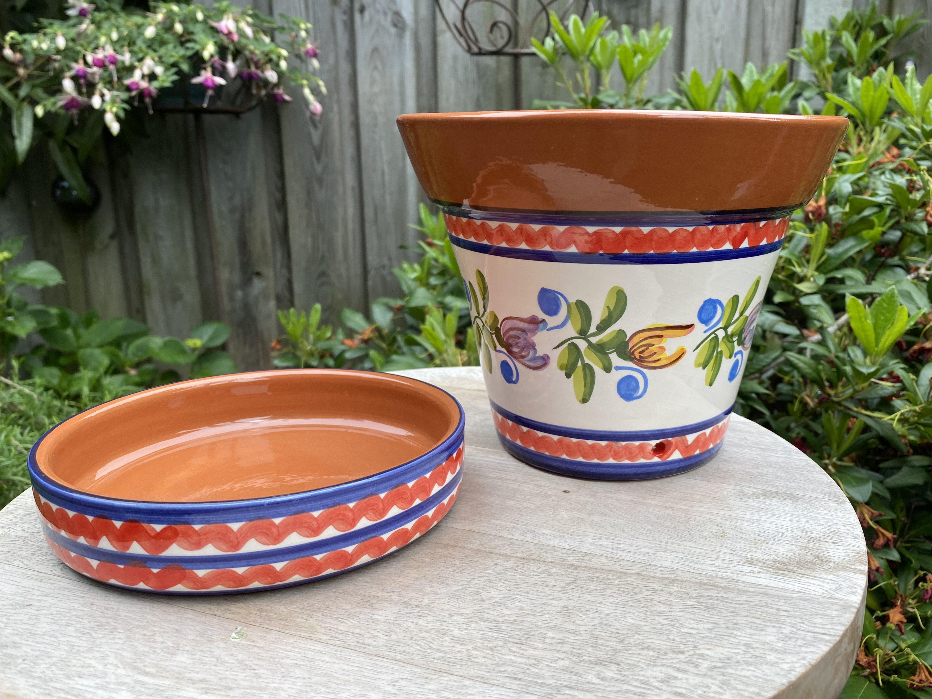 Bloempot met schotel (medium)