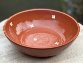 Handgemaakte Medium Saladeschaal | Mafra Bloemen | Portugees Aardewerk | Ø 21,5 x H 6,5 cm