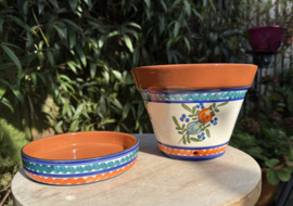 Bloempot met schotel (medium)