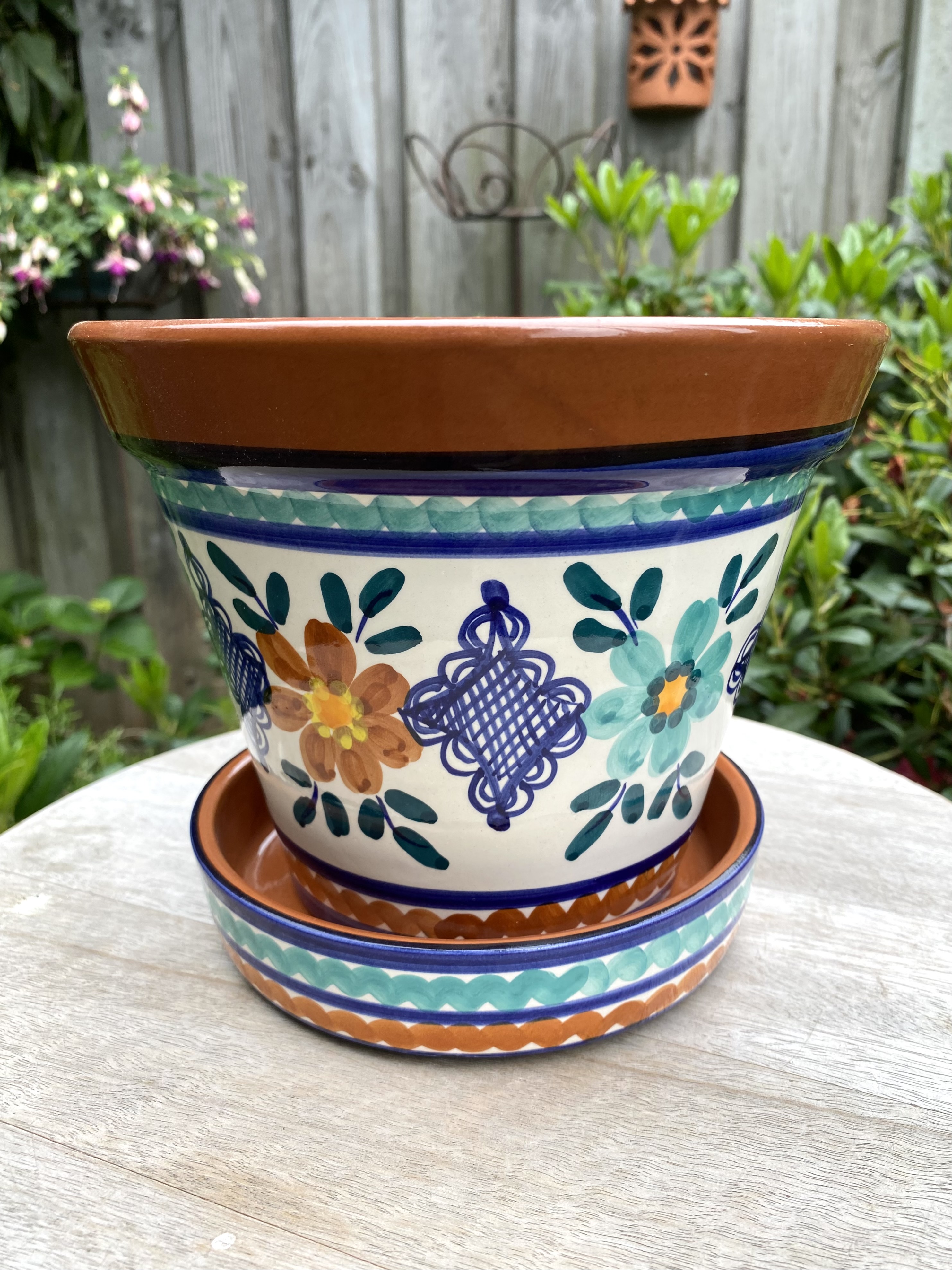 Bloempot met schotel (medium)