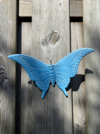 Keramische vlinder hemelsblauw 17x23cm